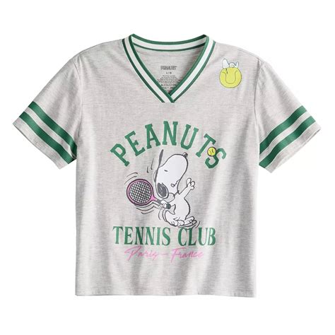 Girls 7-16 Peanuts Snoopy Tennis Club Jersey Graphic Tee