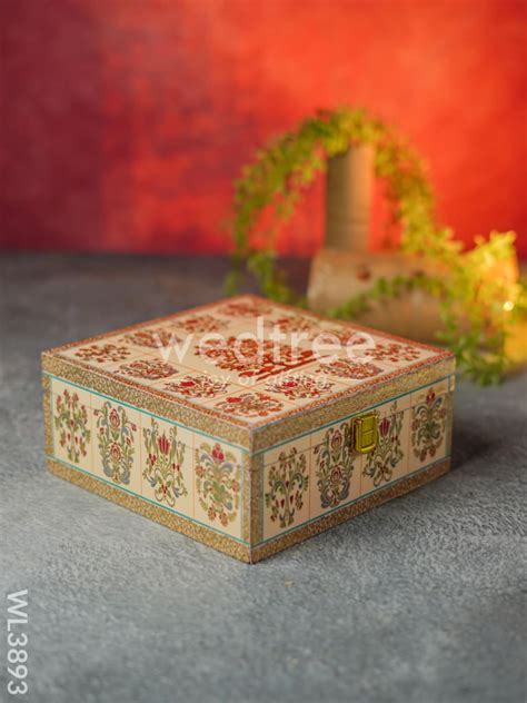 Tree & Peacock Dry Fruit Box with 4 Partitions - WL3893 – BLiS