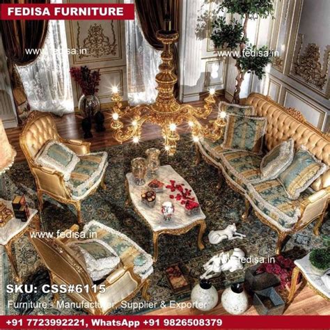 Luxury Classic Sofa Set 8 Seater Sofa Set With Table Teal L Shaped Sofa ...