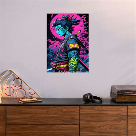 High-Quality Metal Posters - Anime Samurai Warrior | Vibrant Colors ...