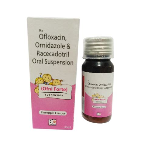 Ofloxacin 50mg+ Ornidazole 125mg + Racecadotril 15mg Suspension Bioche
