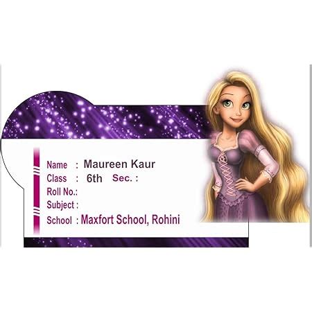 DPC - Personalized School Name Slips,Adhesive Sticker for notebooks ...