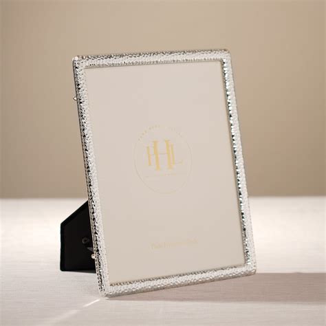 Silver Plated Hammered Metal Photo Frame - Large