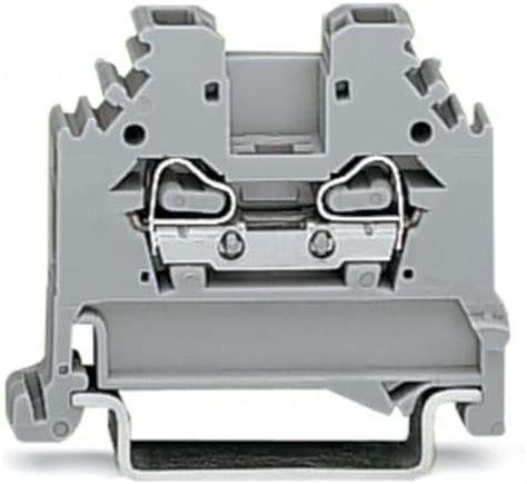 WAGO 2-Conductor Through Terminal Block, 2.5 mm², DIN-Rail Mount, Grey ...