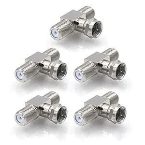 Buy ERH India (Pack of 5) F-Type RG6 Male to 2 Female 3-Way Coax Cable ...