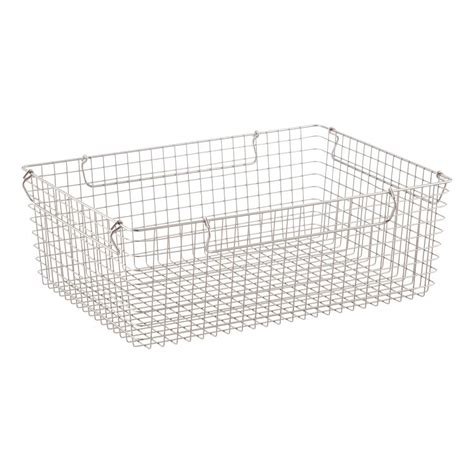 Stackable Deep Large Wire Basket - The Container Store