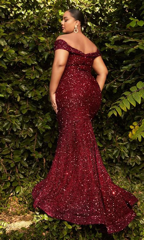 Sequin Plus-Size Long Mermaid Prom Dress - PromGirl
