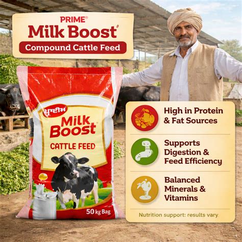 PRIME® MILK BOOST Compound Cattle Feed 50 kg | High Protein | Supports ...