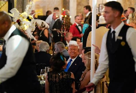 Trump attends another extravagant party at Mar-a-Lago as thousands hit ...