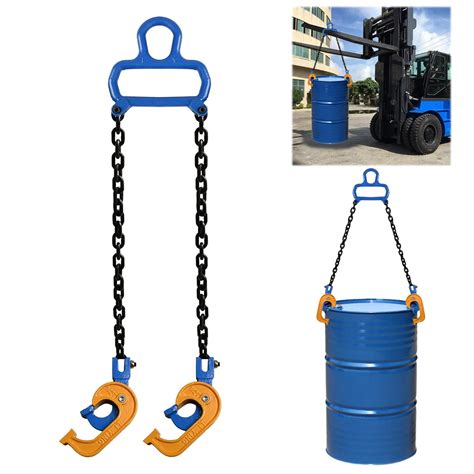 lukar Upgraded Chain Drum Lifter 55 Gallon Drum Lifter Clamp Drum ...