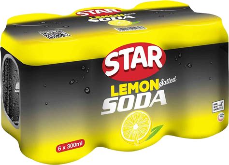 Star Lemon Salted Soda Carbonated Soft Drink Can With Tray | Desertcart ...
