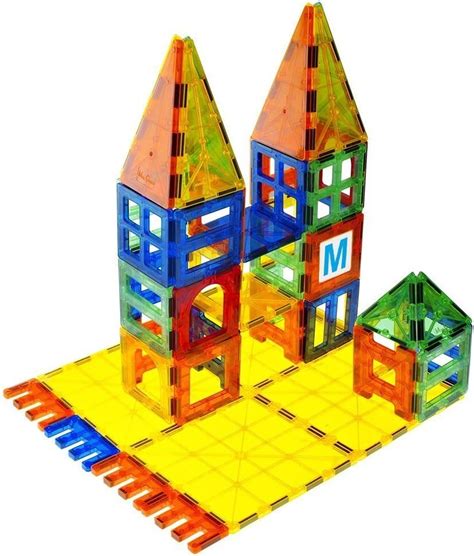 Mag Genius Magnet Tiles - Clear Magnetic 3D Building Blocks - India | Ubuy