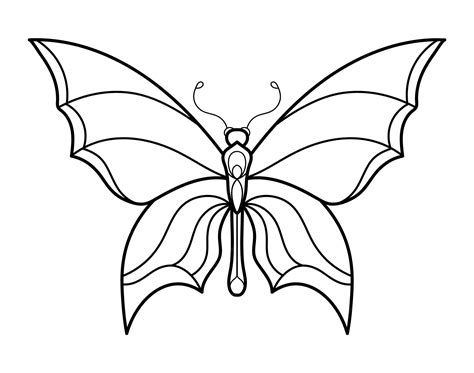 Premium Vector | Butterfly outline drawing for kids