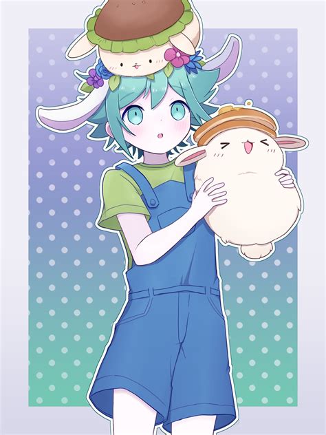 basil, basil, pancake bunny, and bun bunny (omori) drawn by hatoba ...