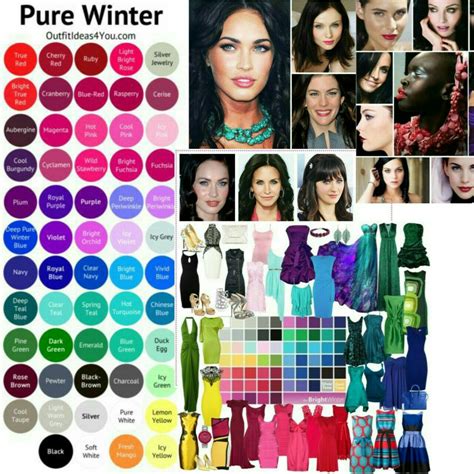 Image result for Bright Winter Color Analysis Examples