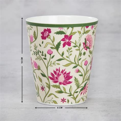 Buy Clay Craft India Circus Rose Mellow Multicolour Ceramic Milk Mug ...