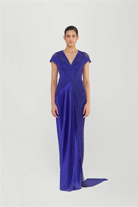 Moulded Crystalvein Gown – Amit Aggarwal