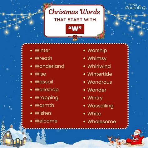 Christmas Words That Start With W - 2026 (List with Meanings)