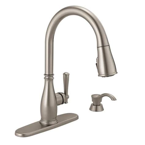 Delta Charmaine Pull-Down Kitchen Faucet with Soap India | Ubuy