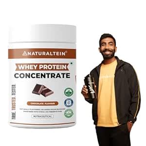 NATURALTEIN Natural Whey Protein Concentrate 300 Grams (Chocolate) | 21 ...