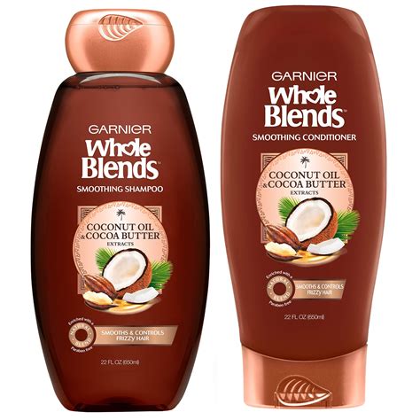Garnier Whole Blends Coconut Oil & Cocoa Butter Smoothing Shampoo and ...