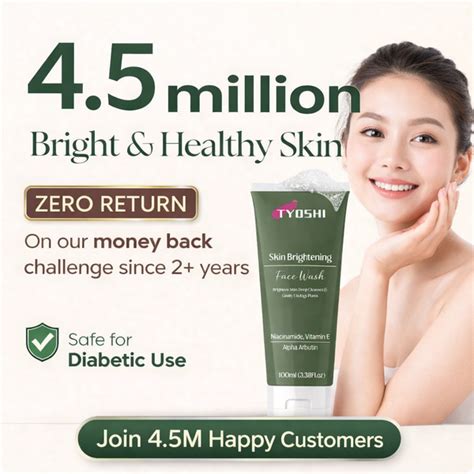 Tyoshi face wash - niacinamide , vitamin E , alpha arbutin – Tyoshi ...