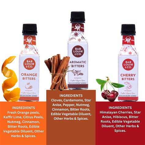 Best Bitters for Cocktails - Pack of 3 | Aromatic , Orange & Cherry ...