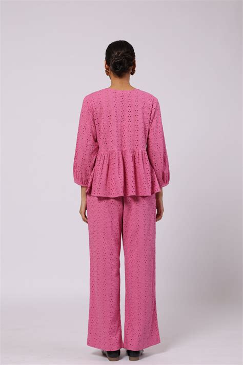 Skylar Cotton Set Pink – taru jaipur