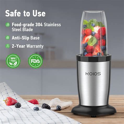 Buy KOIOS 850W Smoothie Bullet Blender for Shakes and Smoothies, 11 ...