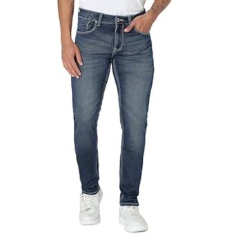 Buy Spykar Men's Skinny Fit Low Rise Jeans Mid Blue at Amazon.in