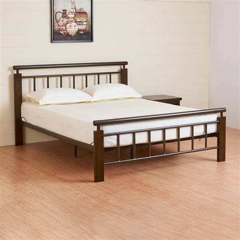 Buy Alex King Size Metal Bed - 180 x 195 cm - Brown from Home Centre at ...