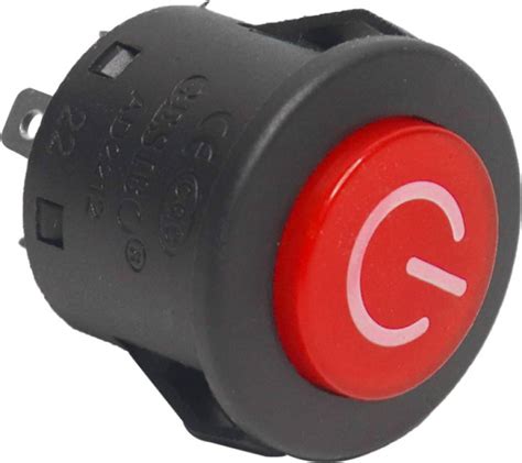 Electronic Spices SPCO ON/OFF/ON 3 pin self lock push button switch ...