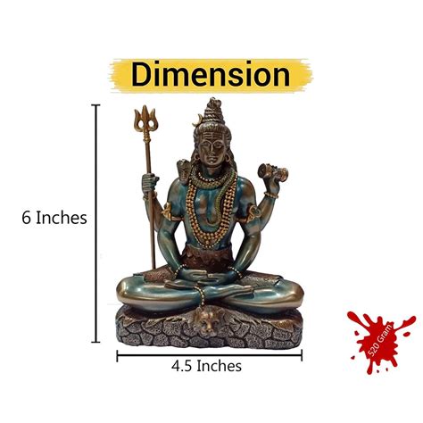 Buy Online Resin Sacred Statue of Lord Shiva Handmade Figurine– CraftVatika