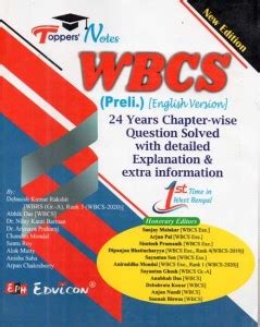 Wbcs Preli English Version- 24 Years Chapterwise Question Solved With ...