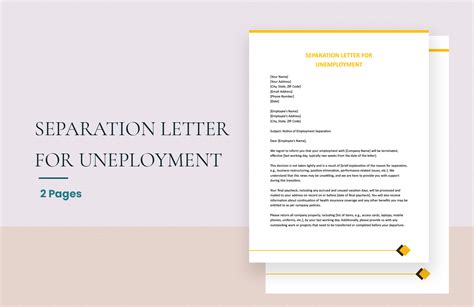 Job Separation Letter in Word, Google Docs, Pages - Download | Template.net