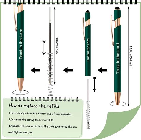 Buy Chrisfall 10 Pieces Ballpoint Pens Office Inspirational Quotes ...