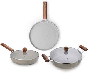 Classic Essentials Marbella 5 layer Nonstick Cookware Set of 3 Pieces ...