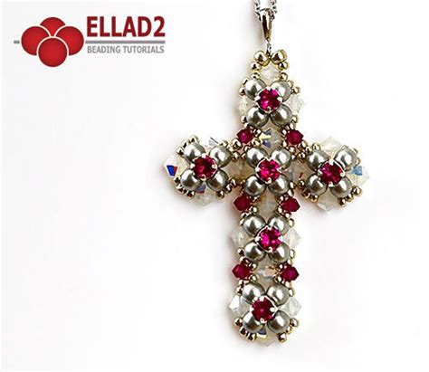 Beaded Cross Earring Tutorial 的图像结果