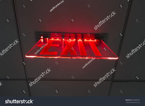 Modern Exit Sign Red Led Lights Stock Photo 703605091 | Shutterstock