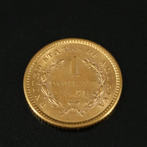 1851 Liberty Head $1 Gold Coin | EBTH