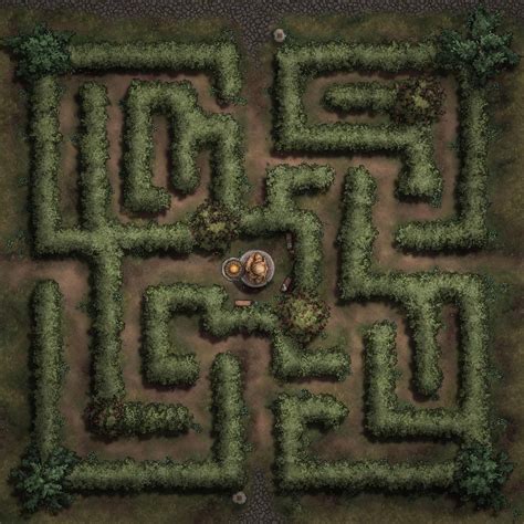 Garden maze [40x40] : r/battlemaps