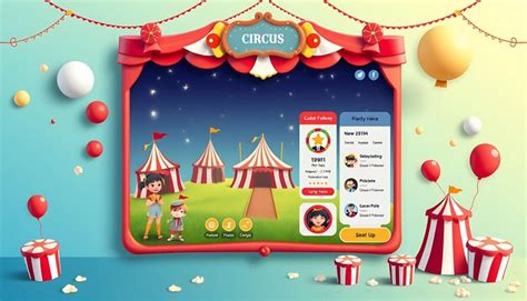 Cute circus layout for a circus themed gamer featuring vibrant co ...