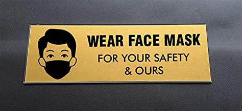SIGNOOGLE® Wear Face Mask For Your Safety And Ours Laminated Acrylic ...