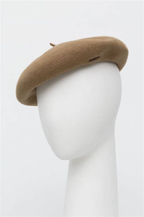 Kangol Beret wełniany kolor beżowy | Answear.com