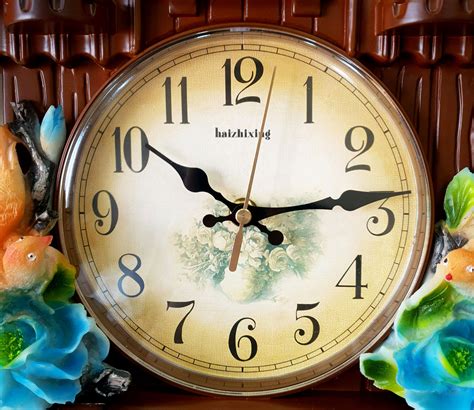 Buy Royal Brown Pendulum Cuckoo Wall Clock With Bird Alarm Hourly Sound ...