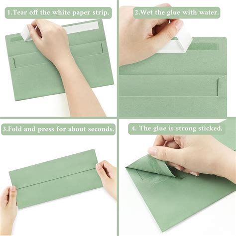LIKAJON 50 Pack #10 Business Envelopes, Sage Green Standard India | Ubuy