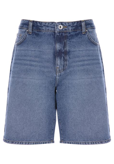 Womens Mid Blue Denim Bermuda Shorts | Peacocks