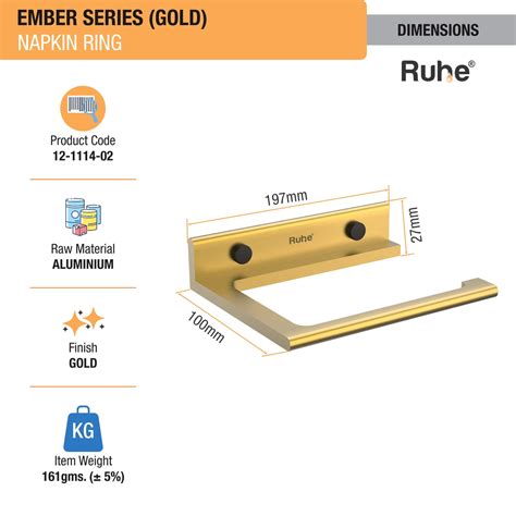 Ember Gold Napkin Ring (Space Aluminium) - by Ruhe – Ruhe