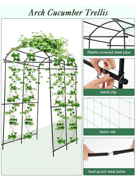 7FT Garden Arch Trellis For Climbing Plants, Garden Arches Support ...