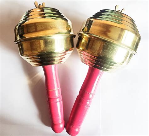 New Jaibharat Musicals brass Jhunjhuna (gold) : Amazon.in: Musical ...